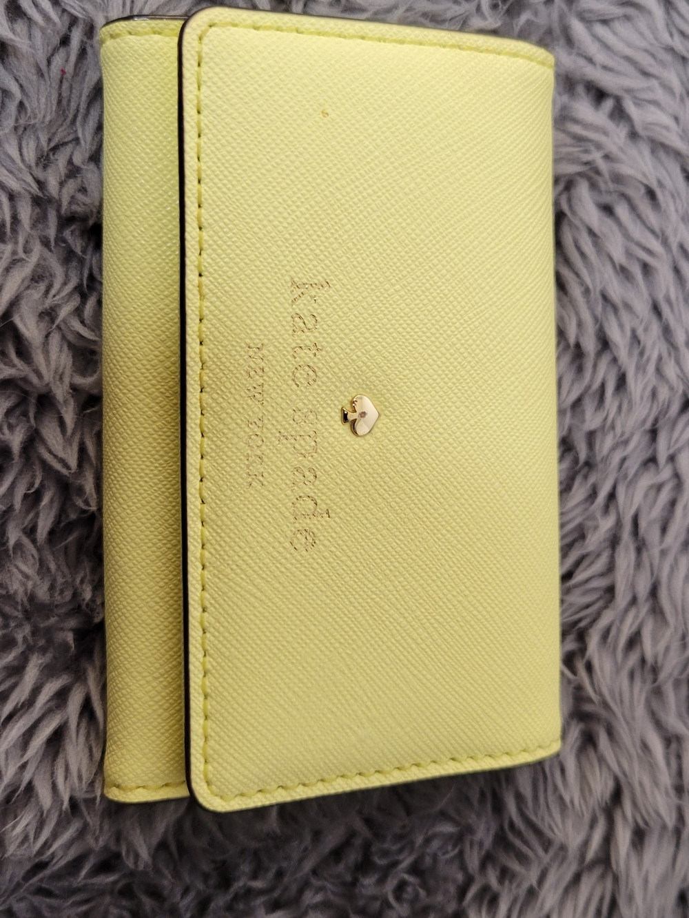 Kate Spade New York Lemon Yellow Saffiano Leather Key Holder